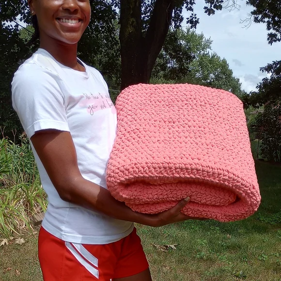 Handmade Crochet Blanket - Picture 3 of 4